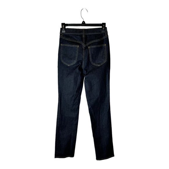 Rag & Bone Indigo Dark Wash Snap Pocket High Rise Straight Leg Ellie Jeans 6 - Picture 2 of 9